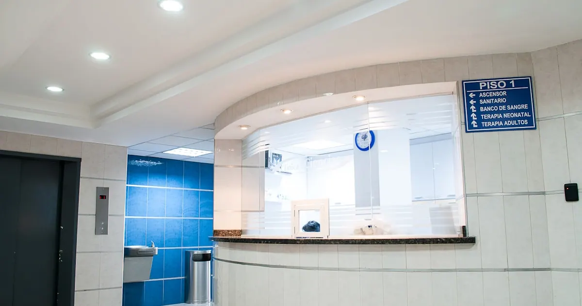 Modern hospital interior with medical equipment